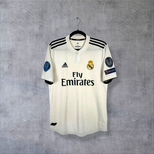Maillot Real Madrid 2018-2019 domicile Fly Emirates vu de face