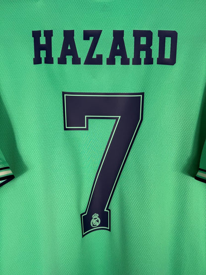 Détail flocage Hazard N°7 maillot Real Madrid 2019-2020