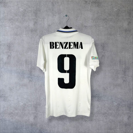 Maillot Real Madrid 2022-2023 domicile blanc, dos floqué Benzema 9