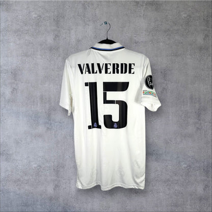 Flocage Valverde numéro 15 sur maillot Real Madrid 2022-2023 Domicile