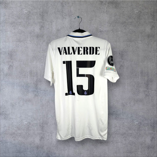 Flocage Valverde numéro 15 sur maillot Real Madrid 2022-2023 Domicile
