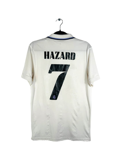 Maillot Real Madrid 2022-2023 domicile Adidas Hazard 7 blanc taille S vue arrière