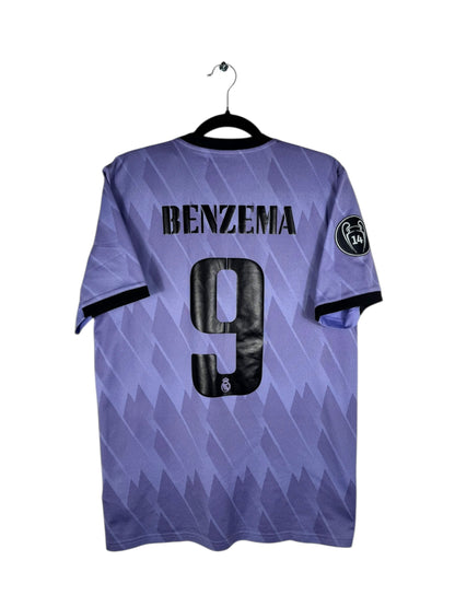 Maillot Real Madrid 2022-2023 extérieur Adidas Benzema 9 taille M