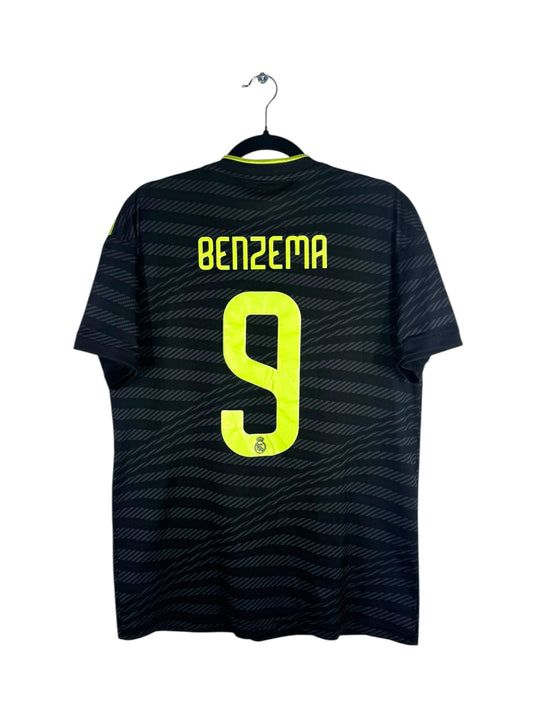 Maillot Real Madrid 2022-2023 Third Adidas Benzema 9 taille M
