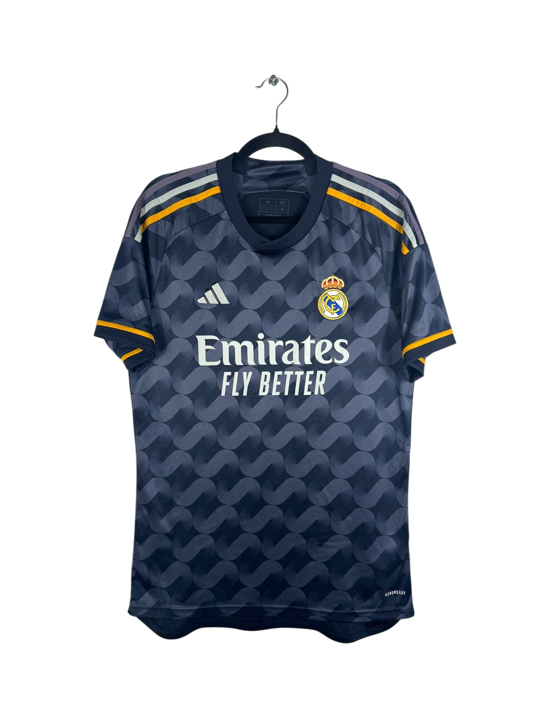 Maillot Real Madrid 2023-2024 extérieur Adidas Camavinga 12 gris foncé taille M vue avant