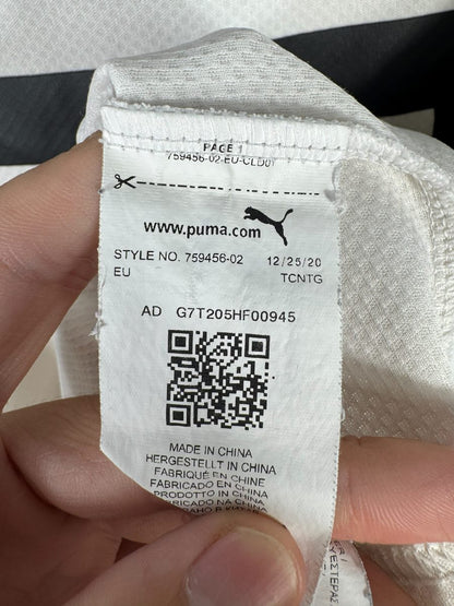 Étiquette PUMA d'origine et code d'authenticité 759456-02 du maillot Stade Rennais 2021-2022