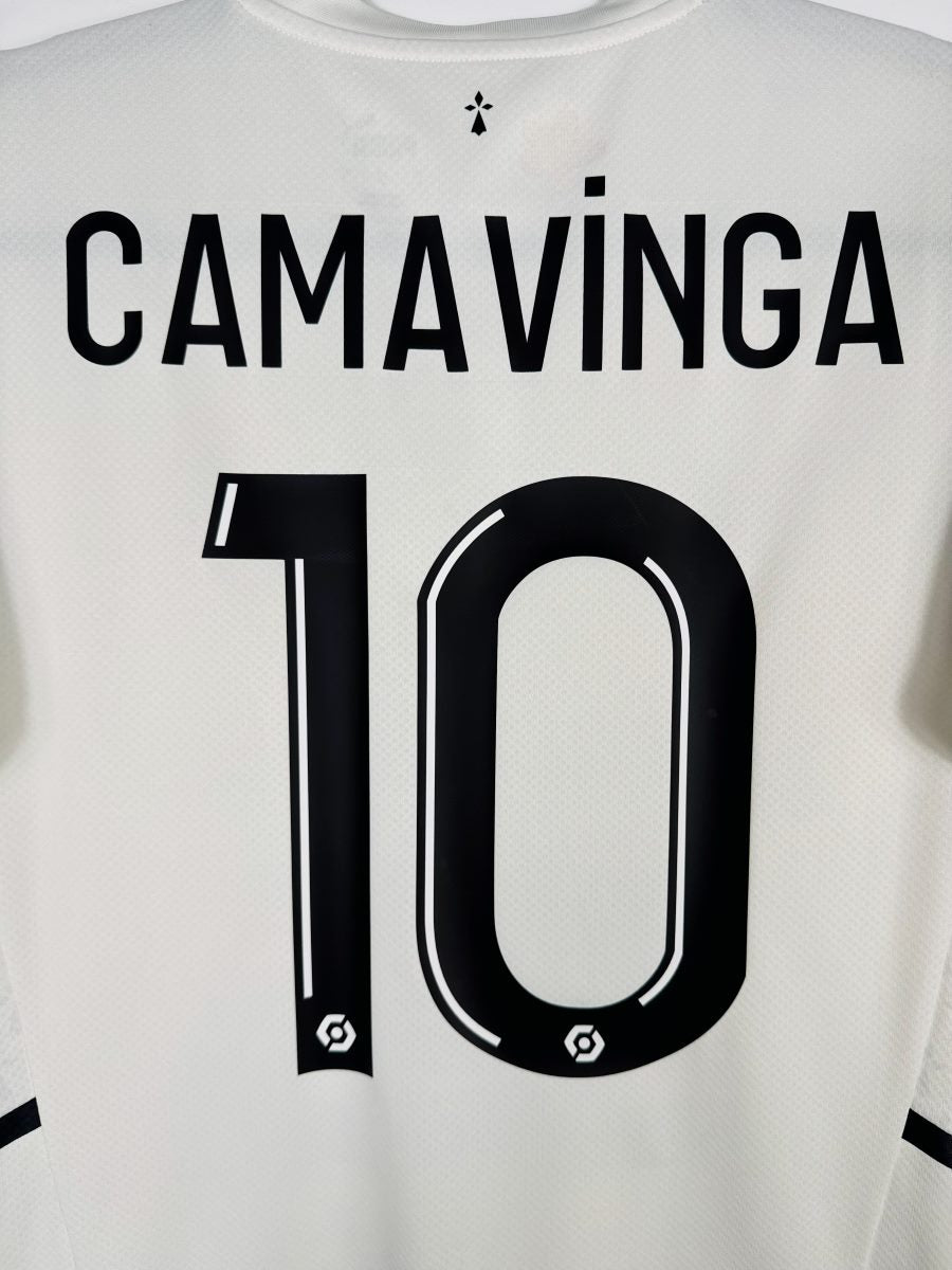 Maillot Stade Rennais 2021-2022 extérieur détail flocage Camavinga