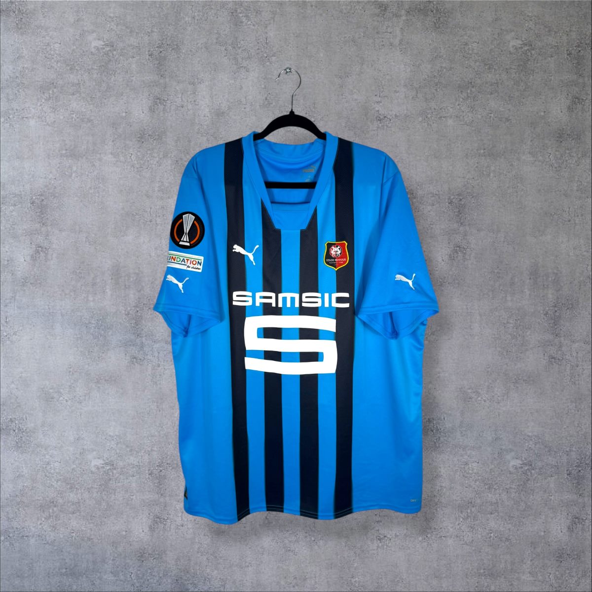 Maillot Stade Rennais 2022-2023 third vue face sponsor Samsic