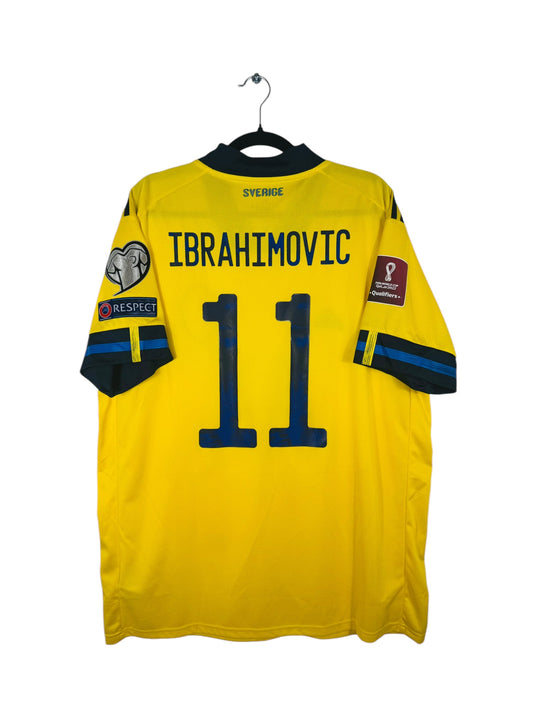 Maillot Suède 2020-2021 Collector Adidas - Vue arrière flocage Ibrahimović #11, taille XL, couleur jaune.