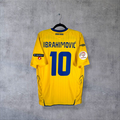 Maillot Suède Euro 2008 Domicile - Ibrahimović N°10 (L)