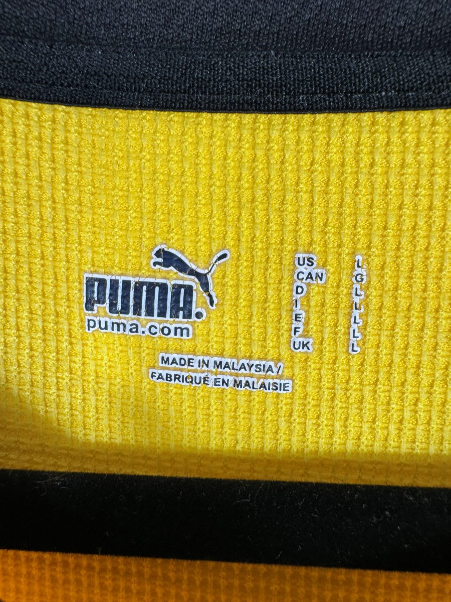 Étiquette de taille L Puma made in Malaysia du maillot gardien Tottenham 2008-2009