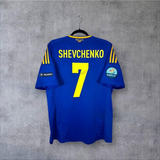 Flocage Shevchenko numéro 7 sur maillot Ukraine Euro 2012 Extérieur