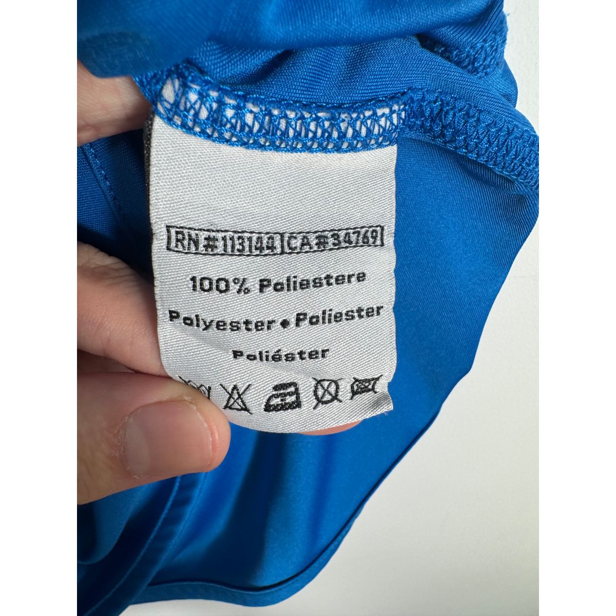 Étiquette d'authenticité Kappa prouvant l'originalité du maillot