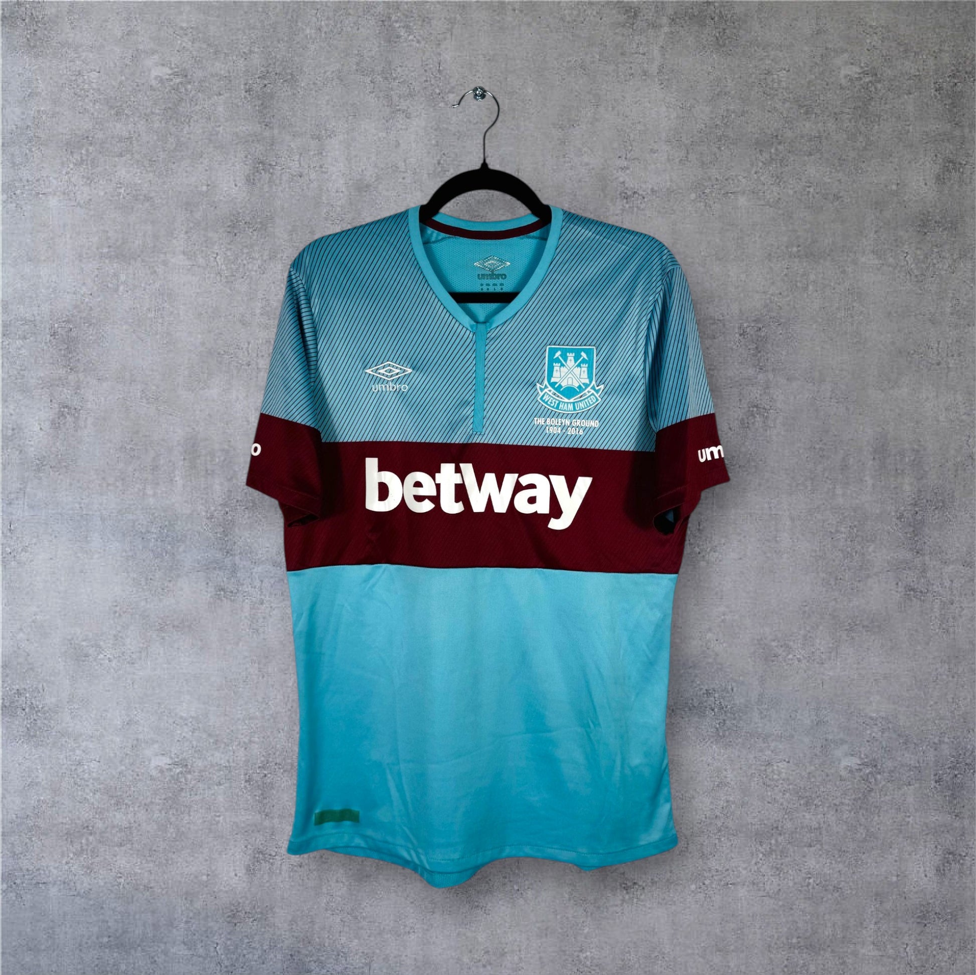 Maillot authentique West Ham 2015-2016 Extérieur Umbro vue de face