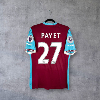 Flocage Payet numéro 27 sur maillot West Ham 2016-2017