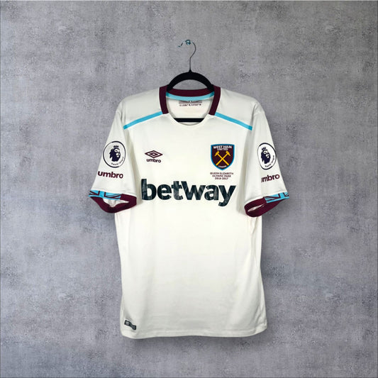 Maillot authentique West Ham United 2016-2017 Extérieur Umbro vue de face