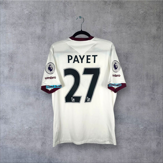 Flocage Payet numéro 27 sur maillot West Ham United 2016-2017 Extérieur
