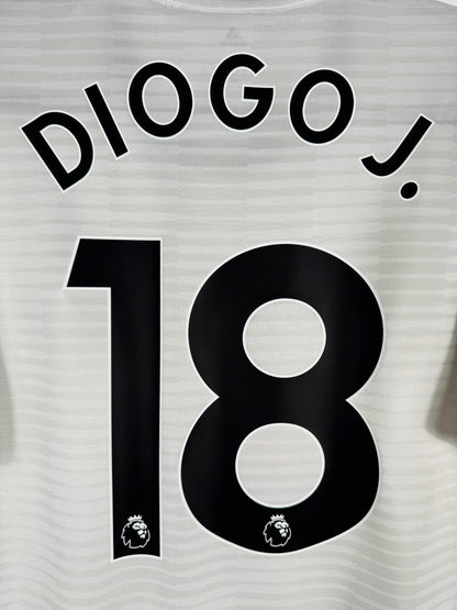 Détail du flocage Diogo J. N°18 avec patchs Premier League intégrés, Wolverhampton 2018-2019