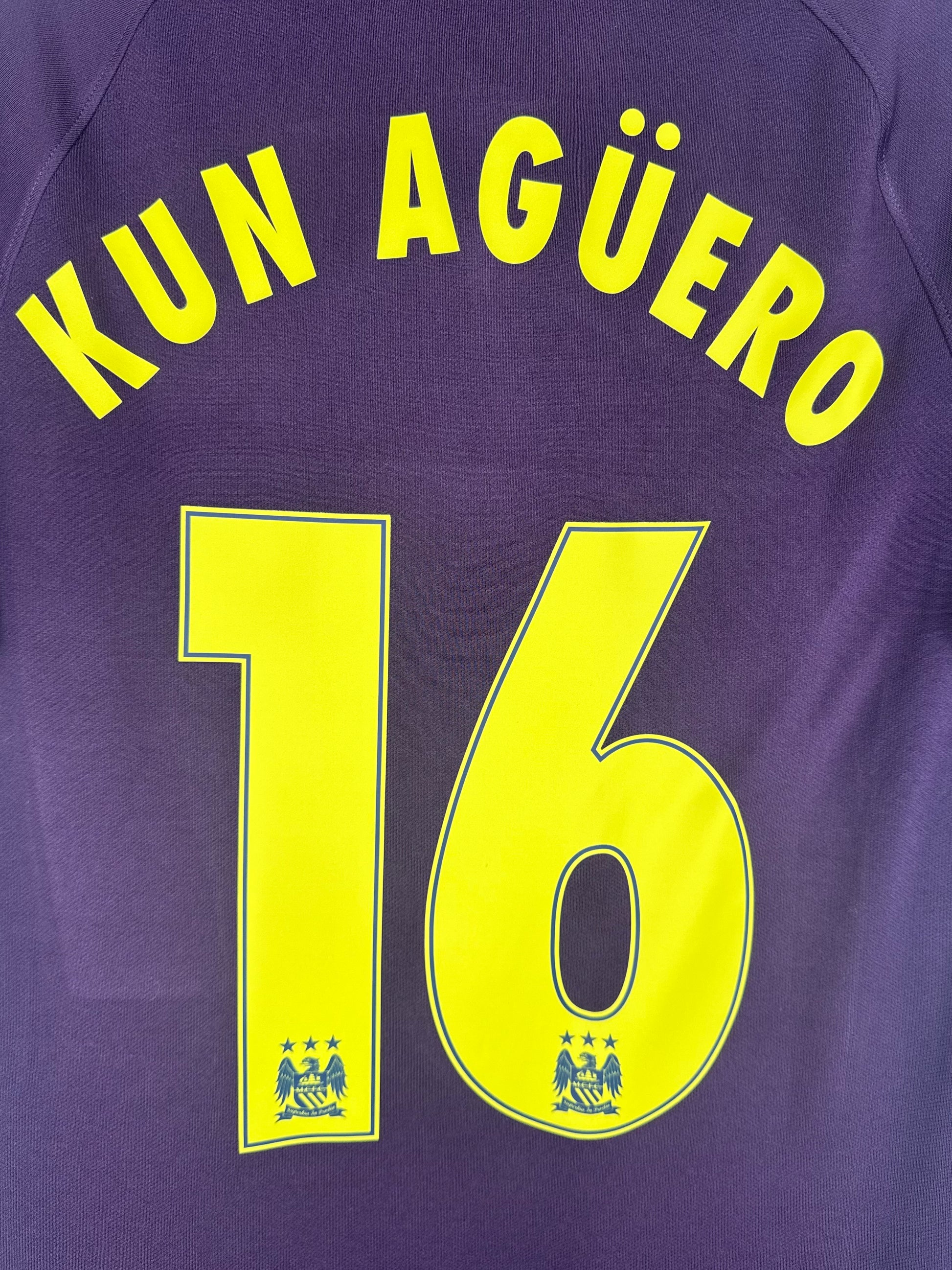 Flocage officiel arrière Agüero 16 - Maillot Manchester City 2014-2015 Third
