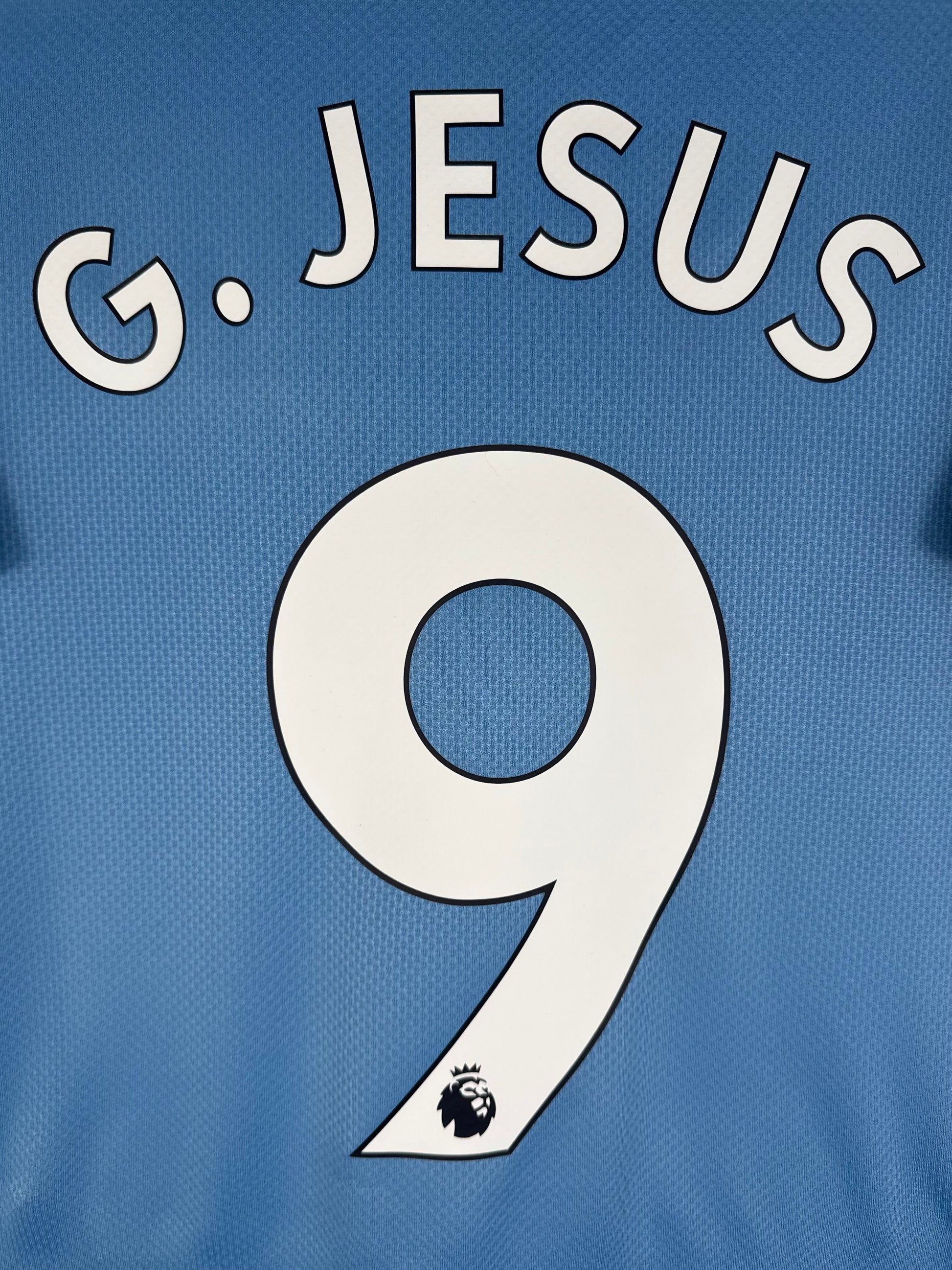 Flocage officiel arrière Gabriel Jesus 9 - Maillot Manchester City 2020-2021 Domicile