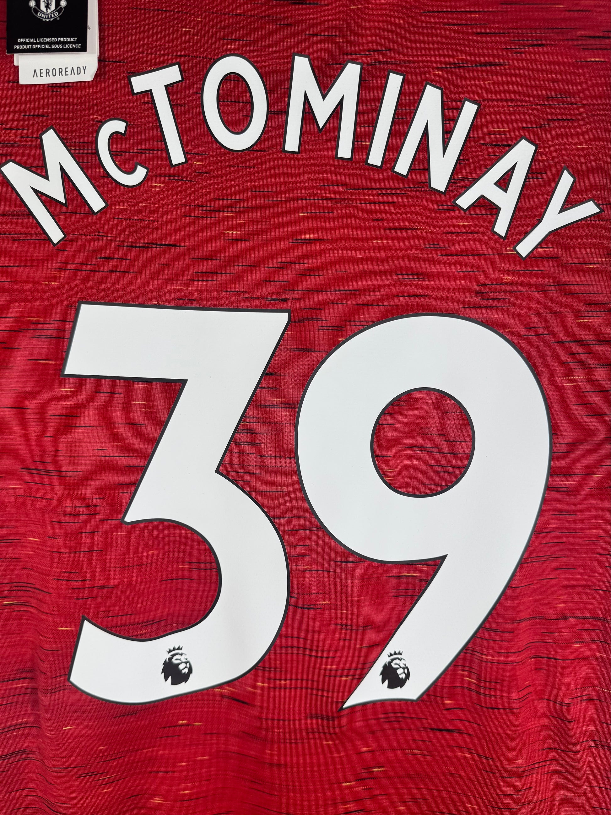 Flocage officiel arrière McTominay 39 - Maillot Manchester United 2020-2021 Domicile