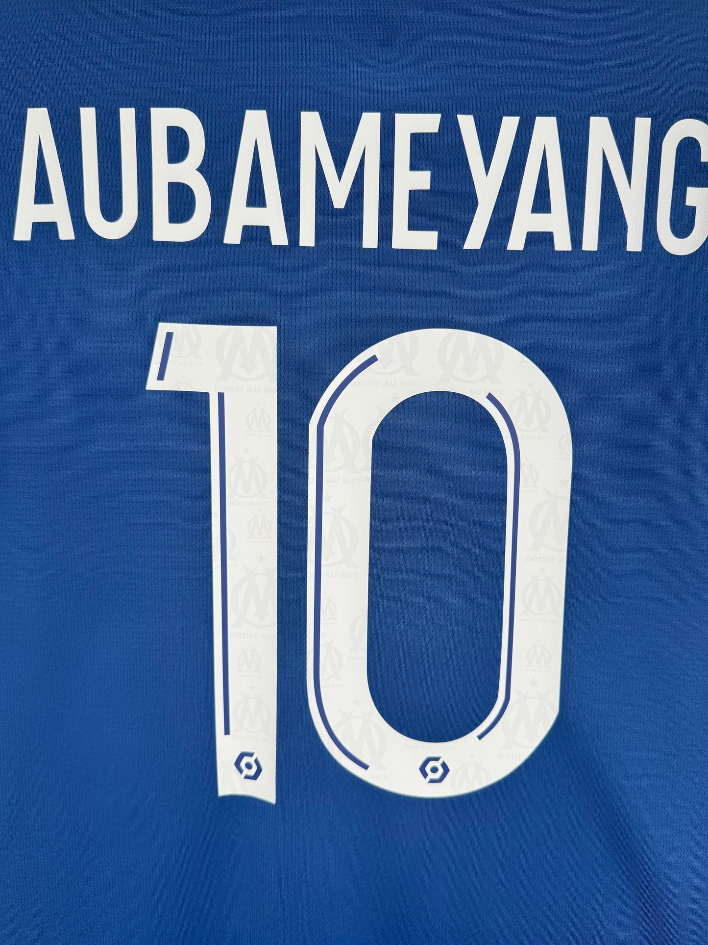 Flocage officiel arrière Aubameyang 10 - Maillot OM 2023-2024 Extérieur
