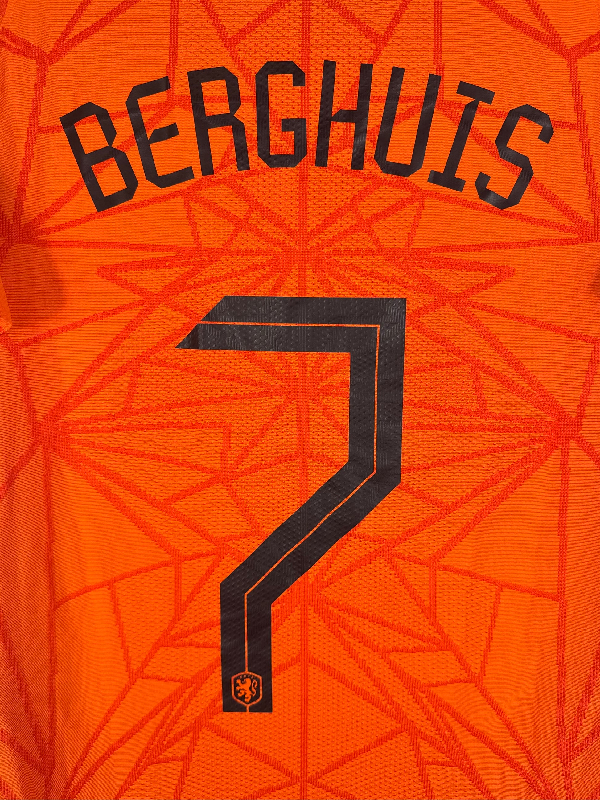 Flocage officiel arrière Berghuis 7 - Maillot Pays-Bas 2020-2022 Domicile
