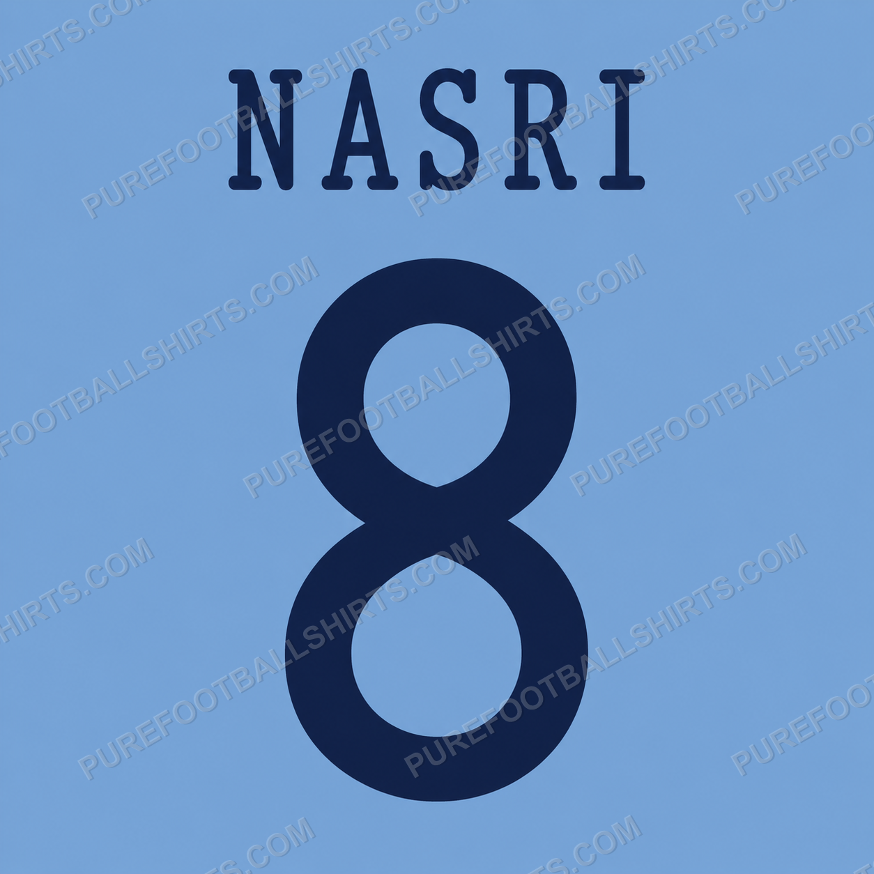 Flocage Nasri 8 Manchester City 2013-2014 domicile — nameset repro typo Ligue des Champions